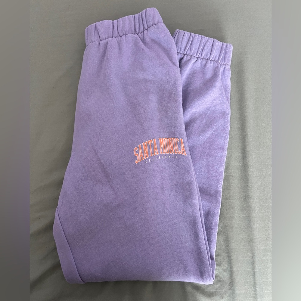 Hollister Purple Sweatpants Relaxed Fit Joggers